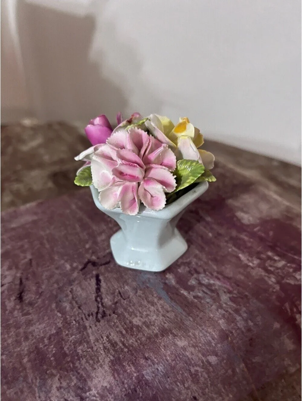Vintage Chorley England Porcelain Flower Vase - Elegant Mini Floral Decor